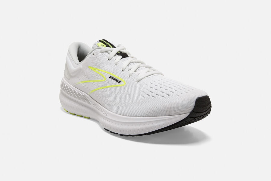 Brooks Glycerin GTS 19 Road Running Shoes Mens - White - JMWVR-0438